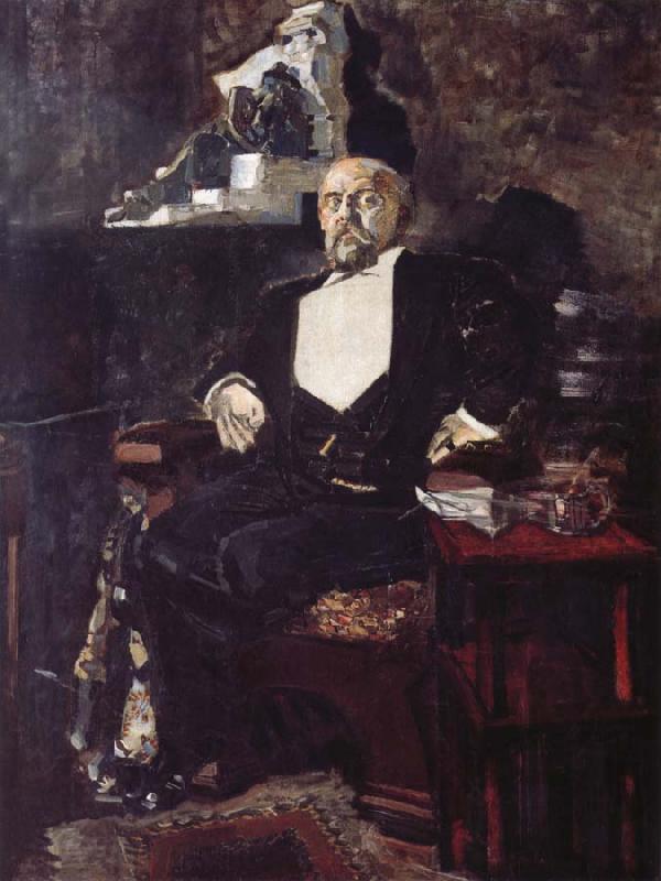 Mikhail Vrubel The portrait of Mamontoff oil painting image